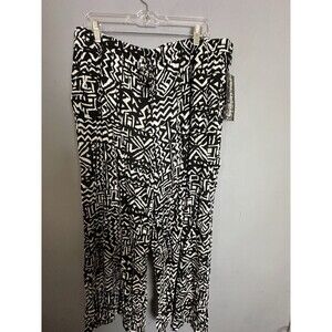 NWT Nina Leonard 2X Abstract Print Lined Pants